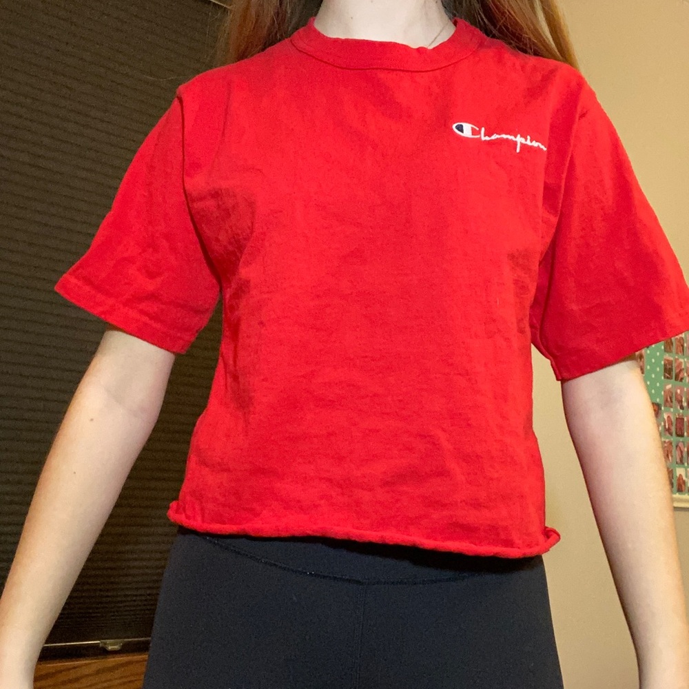 Cropped short sleeve shirt